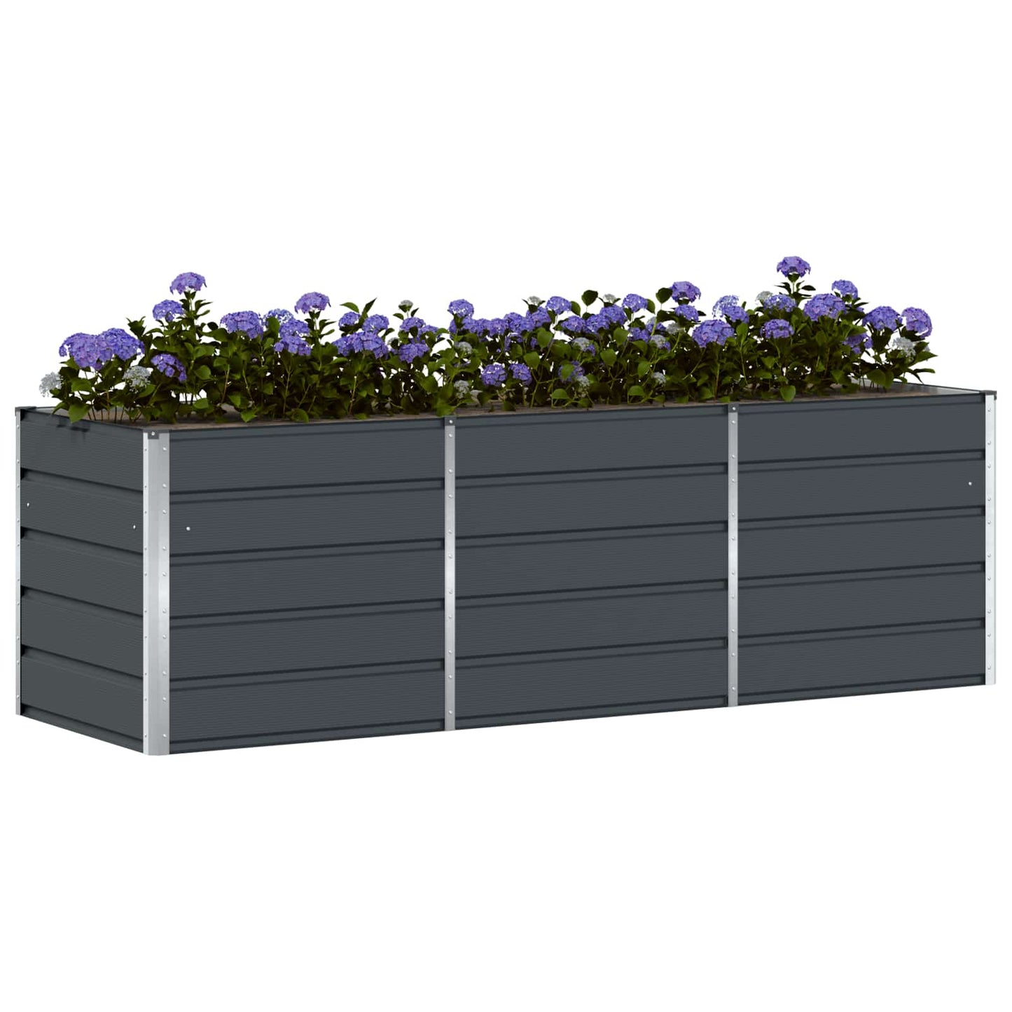 vidaXL Γλάστρα Ανθρακί 240 x 80 x 75 εκ. Ατσάλι