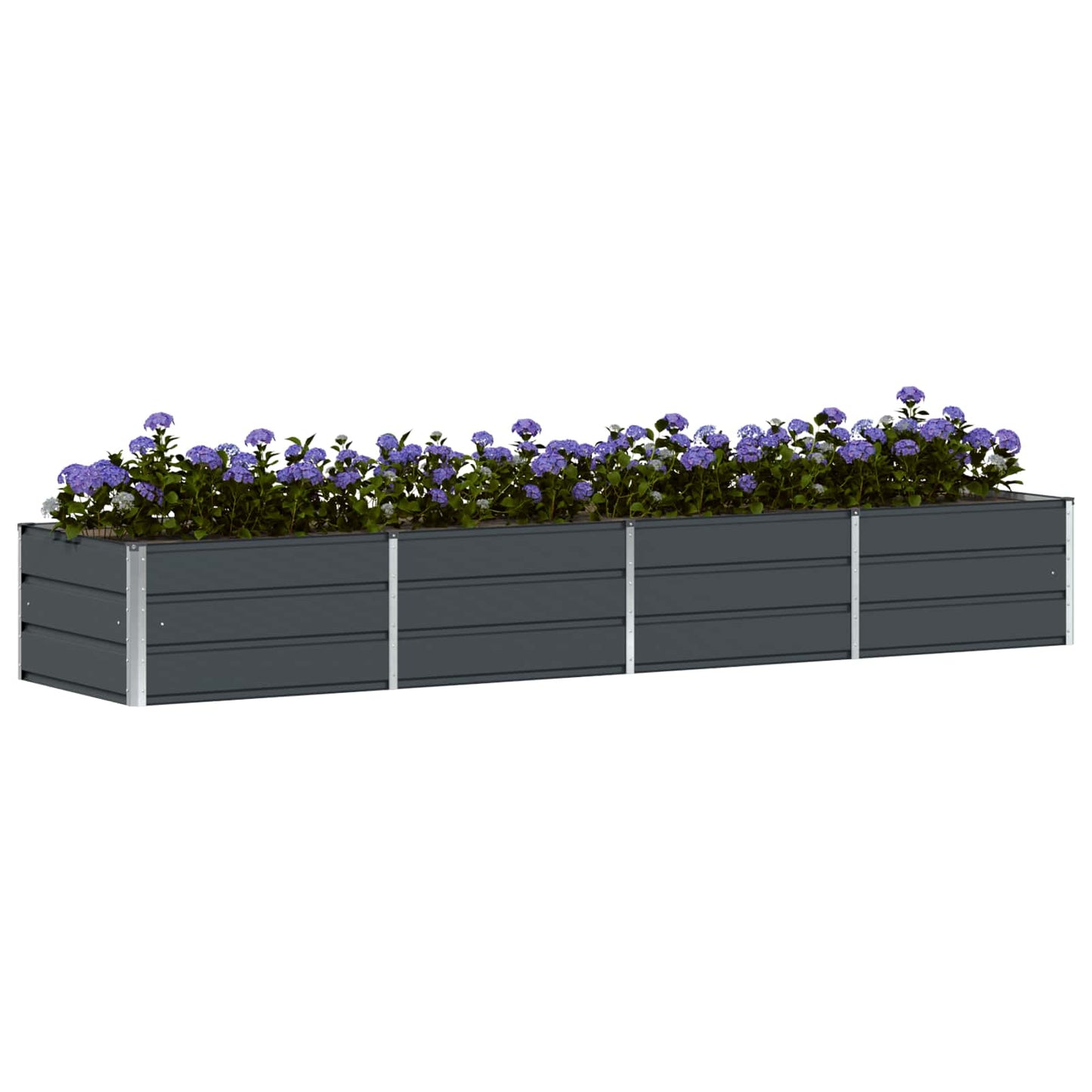 vidaXL Γλάστρα Ανθρακί 320 x 80 x 45 cm Ατσάλι