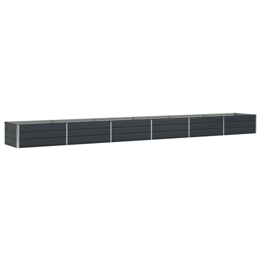 vidaXL Γλάστρα Ανθρακί 600 x 80 x 45 cm Ατσάλι
