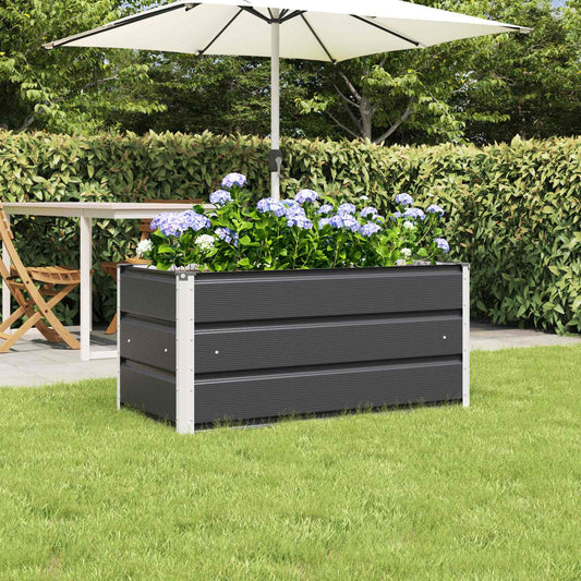 vidaXL Γλάστρα Ανθρακί 100 x 50 x 45 cm Επικαλυμμένος Χάλυβας