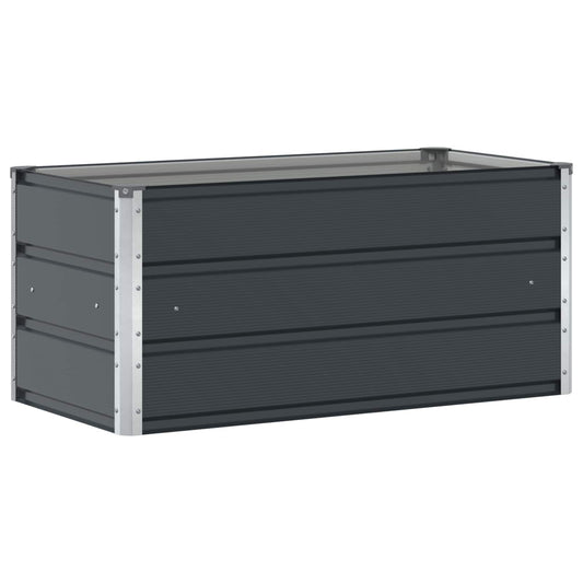 vidaXL Γλάστρα Ανθρακί 100 x 50 x 45 cm Επικαλυμμένος Χάλυβας