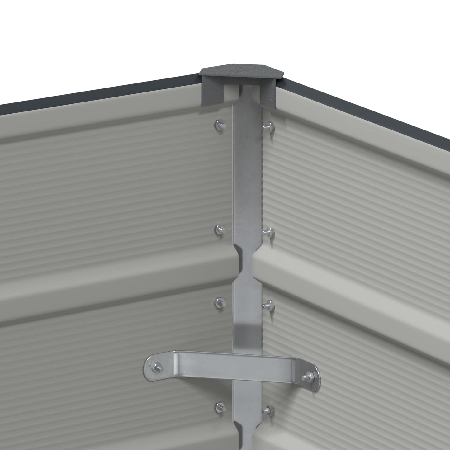 vidaXL Γλάστρα Ανθρακί 100 x 50 x 75 cm Επικαλυμμένος Χάλυβας