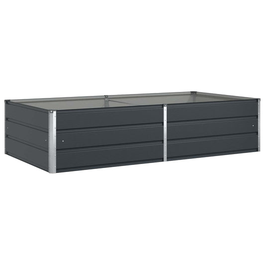 vidaXL Γλάστρα Ανθρακί 195 x 100 x 45 εκ Επικαλυμμένος Χάλυβας