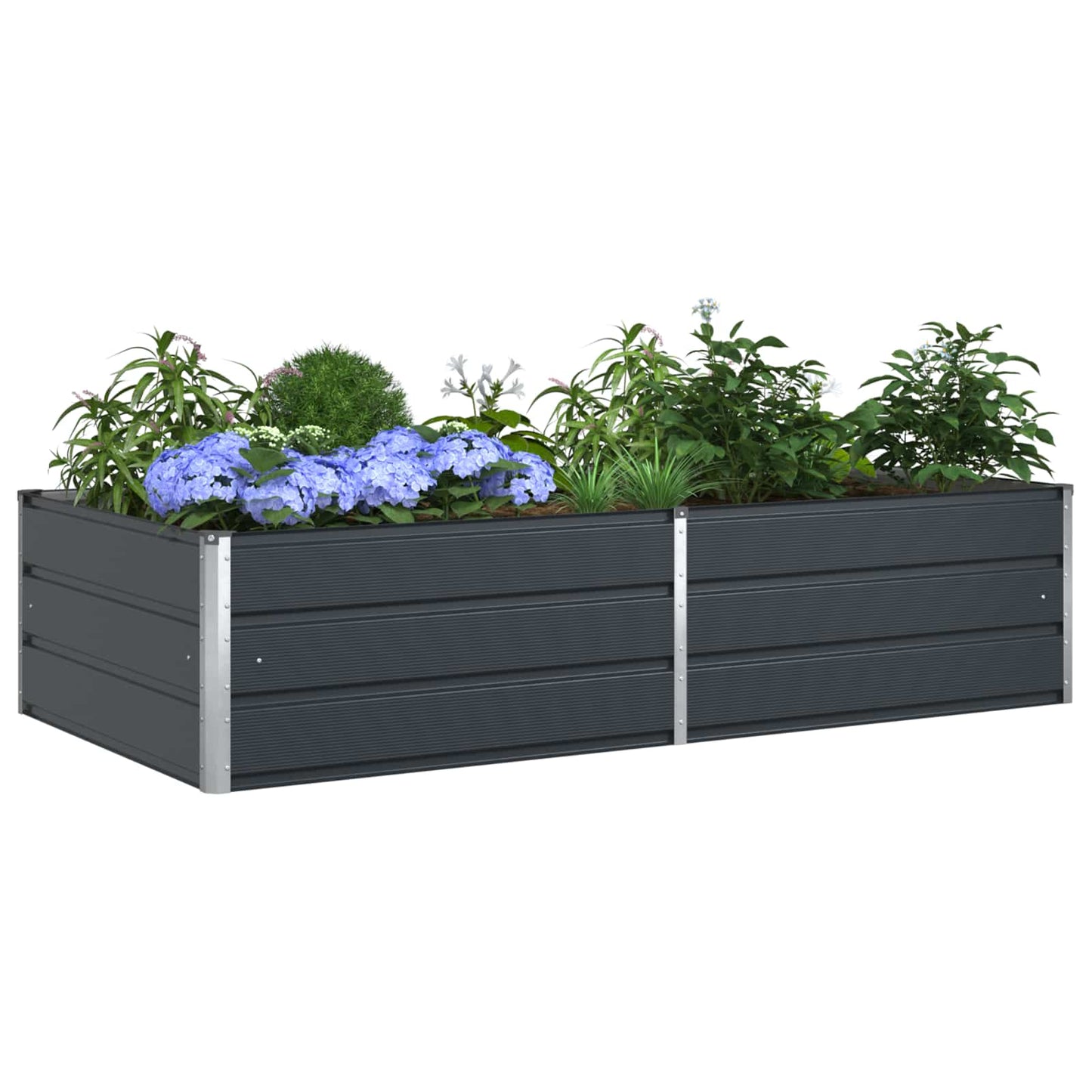 vidaXL Γλάστρα Ανθρακί 195 x 100 x 45 εκ Επικαλυμμένος Χάλυβας
