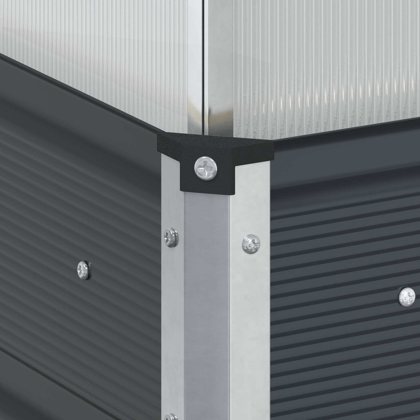 vidaXL Γλάστρα Ανθρακί 100 x 100 x 77 cm Επικαλυμμένος Χάλυβας