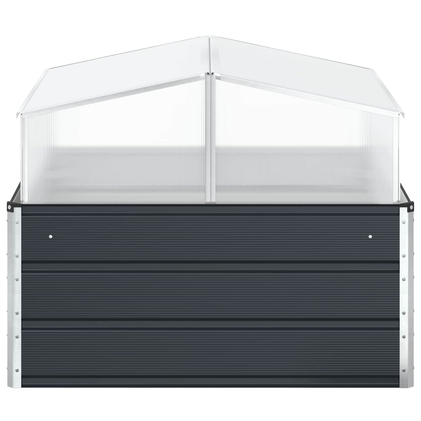 vidaXL Γλάστρα Ανθρακί 100 x 100 x 77 cm Επικαλυμμένος Χάλυβας