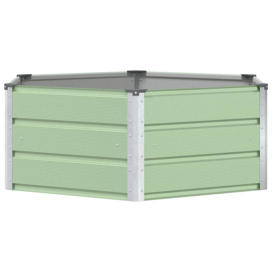 vidaXL Γλάστρα Παστέλ Πράσινο 129 x 129 x 45 cm Ατσάλι
