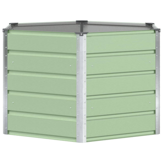 vidaXL Γλάστρα Παστέλ Πράσινο 129 x 129 x 75 εκ Ατσάλι