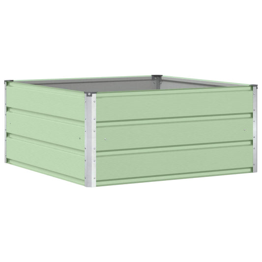 vidaXL Γλάστρα Παστέλ Πράσινο 100 x 100 x 45 cm Ατσάλι