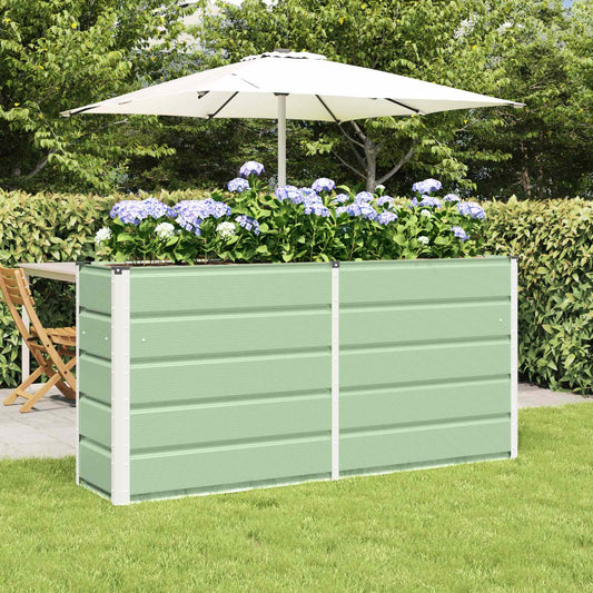 vidaXL Γλάστρα Πράσινο 160 x 40 x 75 εκ. Ατσάλι