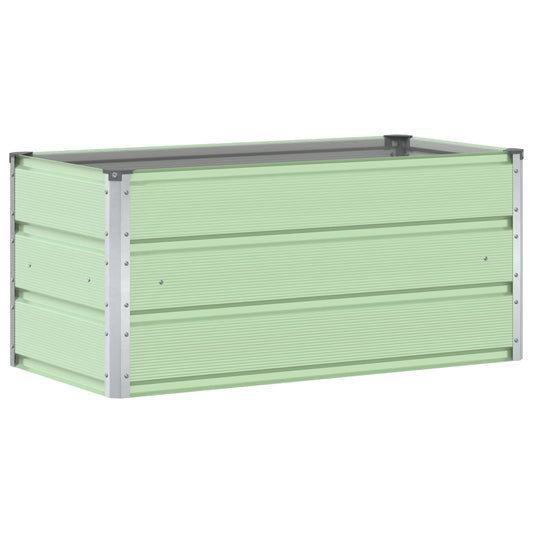 vidaXL Γλάστρα Παστέλ Πράσινο 100 x 50 x 45 cm Επικαλυμμένος Χάλυβας