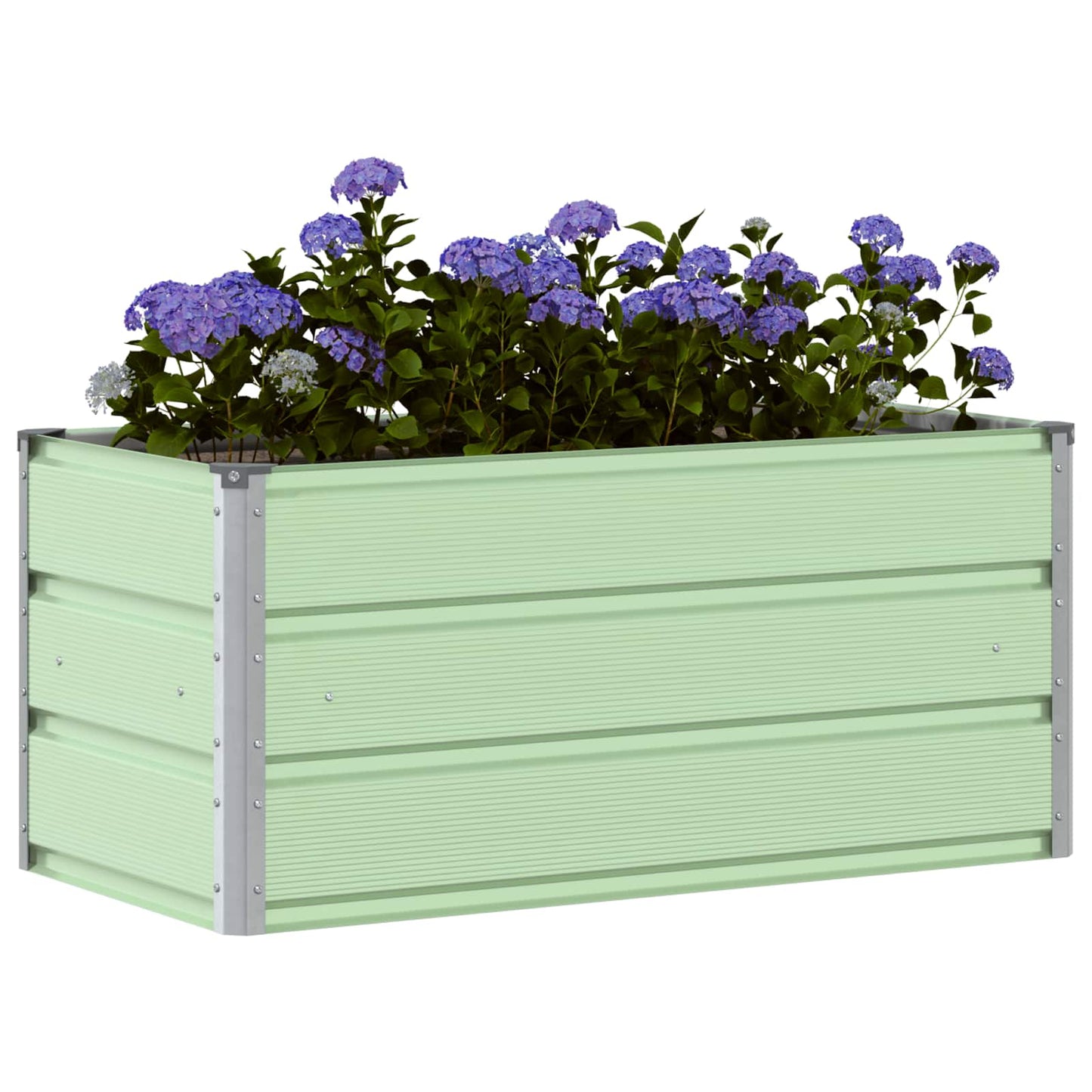vidaXL Γλάστρα Παστέλ Πράσινο 100 x 50 x 45 cm Επικαλυμμένος Χάλυβας