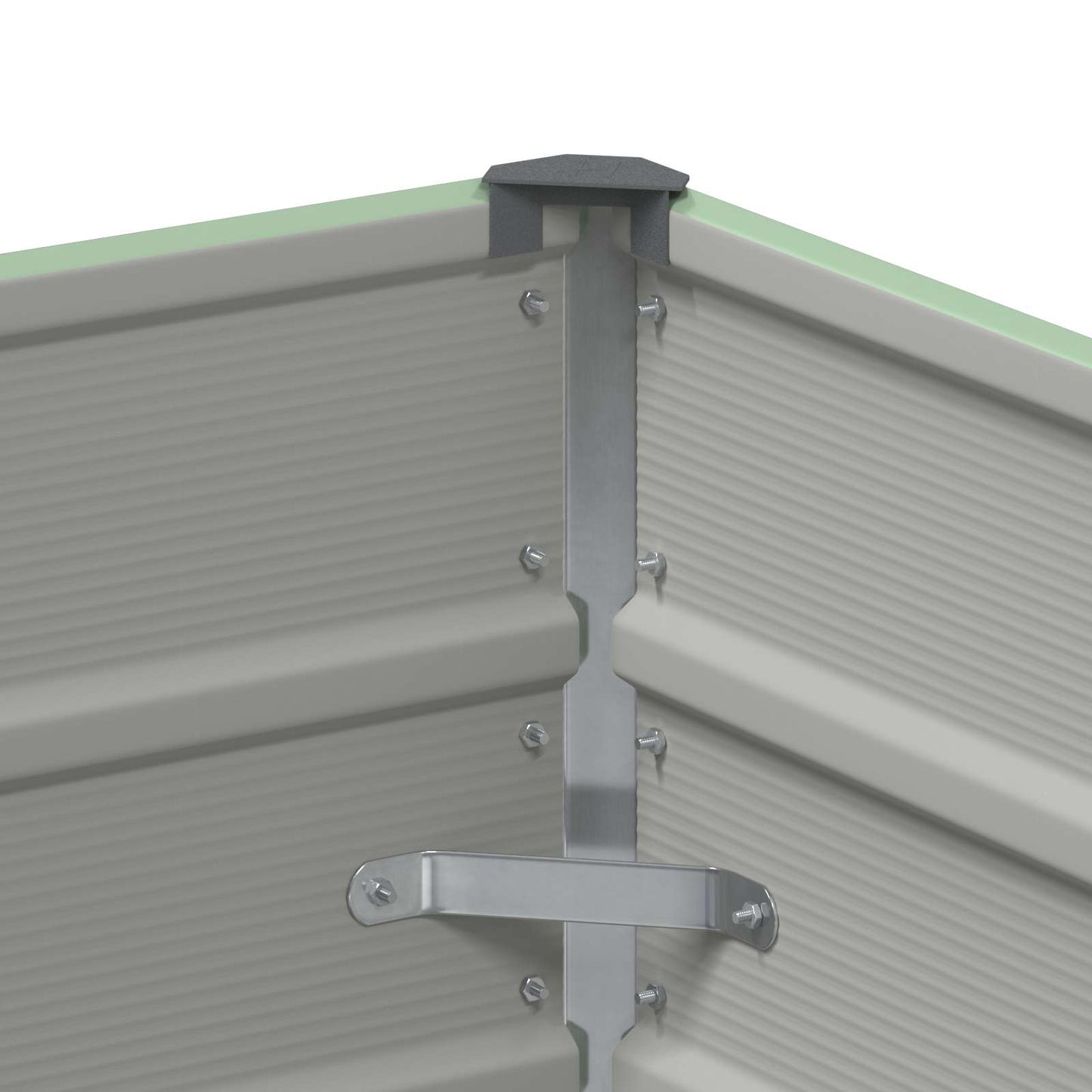 vidaXL Γλάστρα Παστέλ Πράσινο 100 x 50 x 77 εκ Επικαλυμμένος Χάλυβας