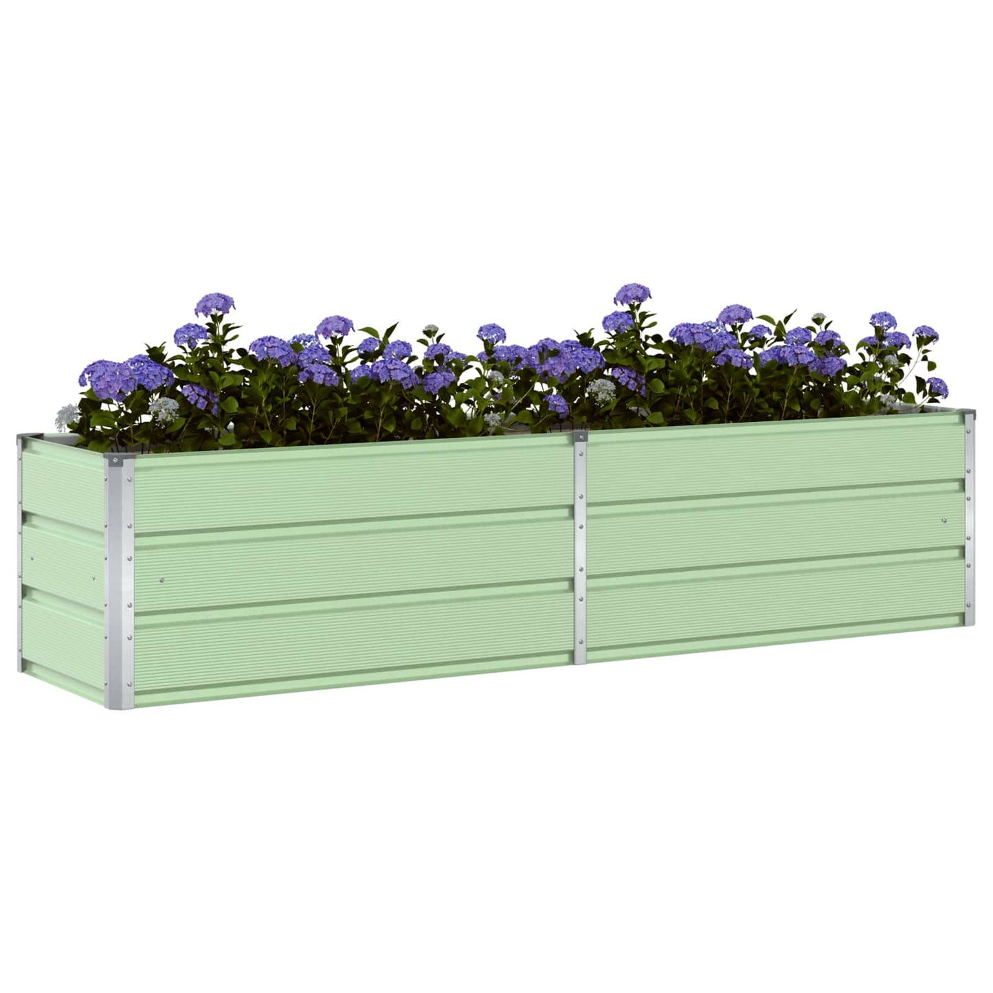 vidaXL Γλάστρα Παστέλ Πράσινο 195 x 50 x 45 εκ Επικαλυμμένος Χάλυβας