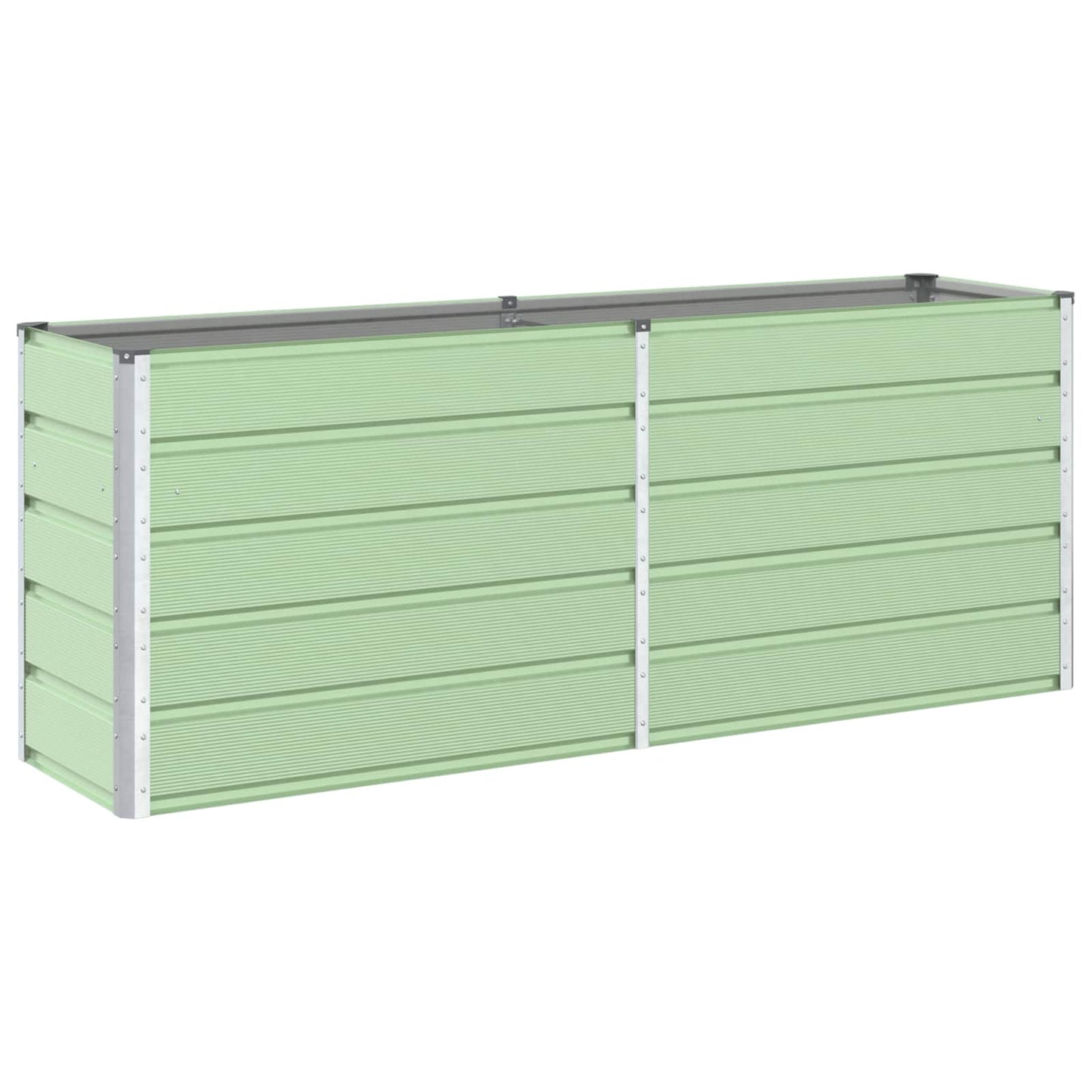 vidaXL Γλάστρα Παστέλ Πράσινο 195 x 50 x 77 εκ Επικαλυμμένος Χάλυβας