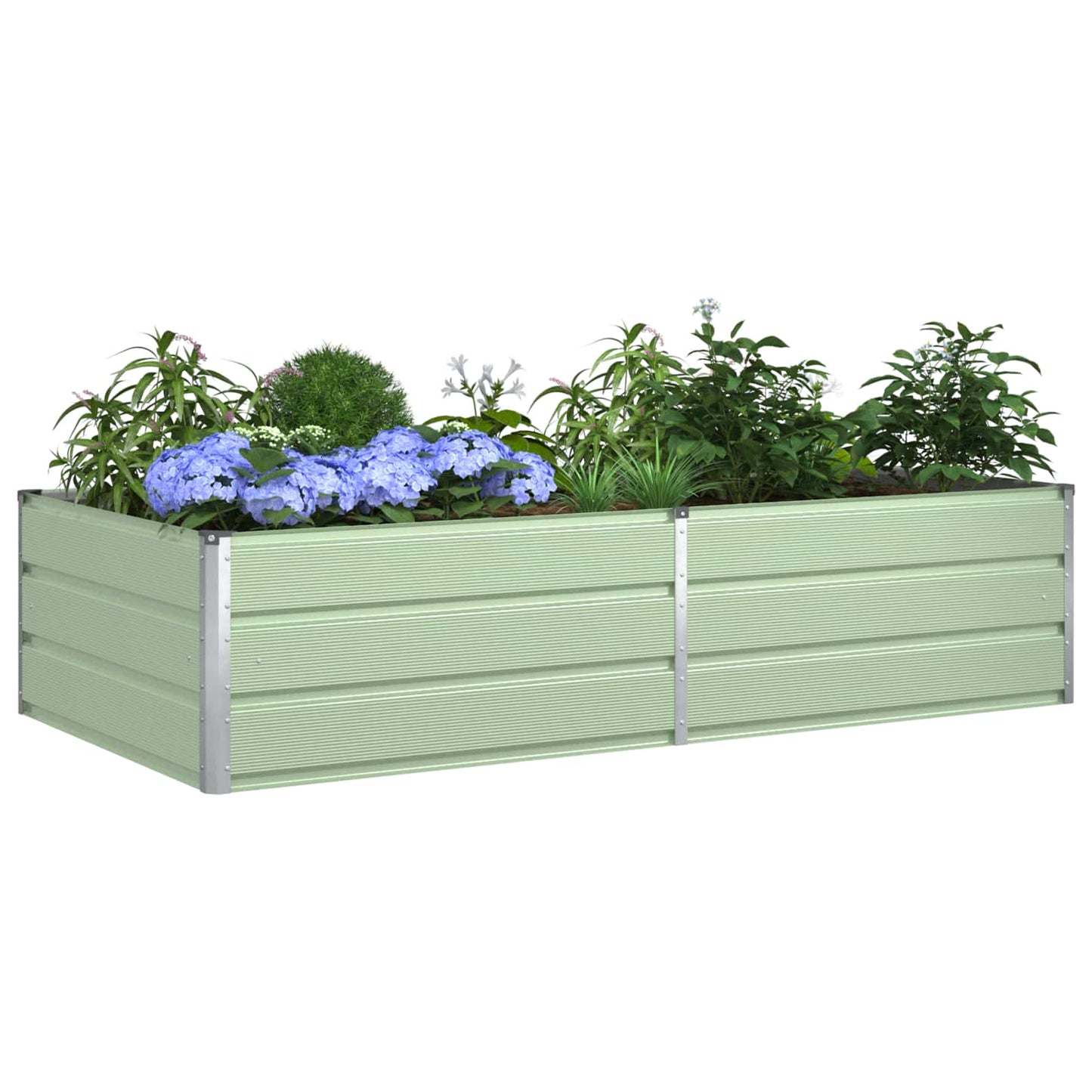 vidaXL Γλάστρα Παστέλ Πράσινο 195 x 100 x 45 εκ Επικαλυμμένος Χάλυβας