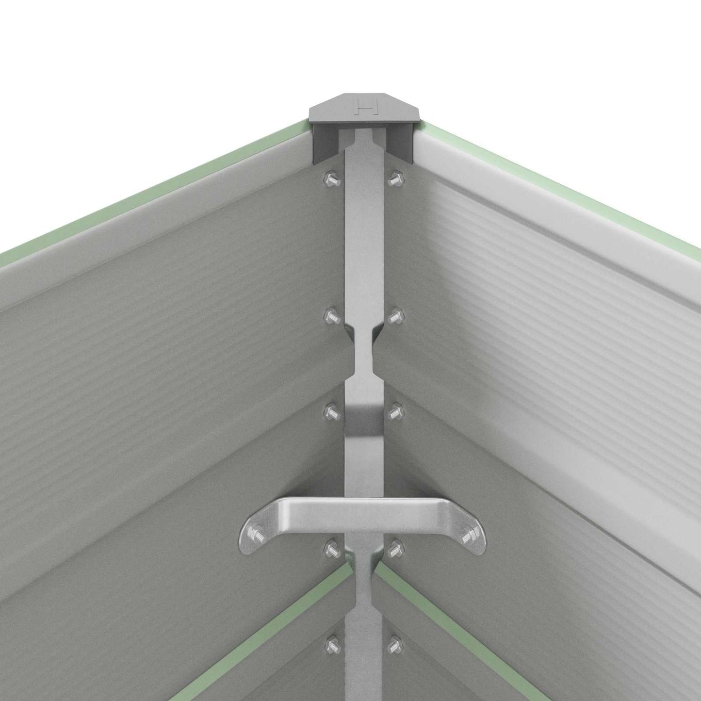 vidaXL Γλάστρα Παστέλ Πράσινο 290 x 100 x 75 εκ Επικαλυμμένος Χάλυβας