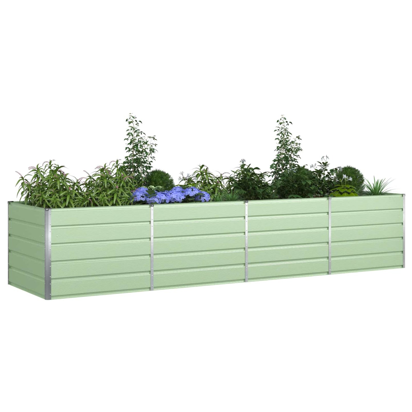 vidaXL Γλάστρα Παστέλ Πράσινο 385 x 100 x 75 εκ Γαλβανισμένος Χάλυβας