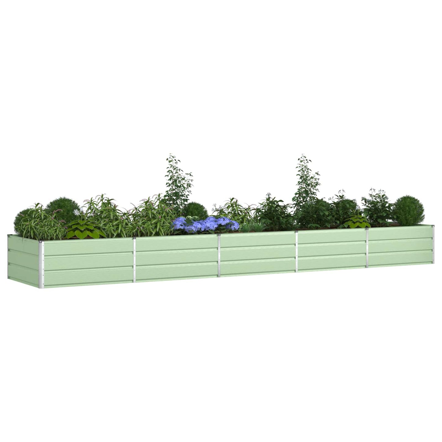 vidaXL Γλάστρα Παστέλ Πράσινο 195 x 100 x 45 εκ Επικαλυμμένος Χάλυβας