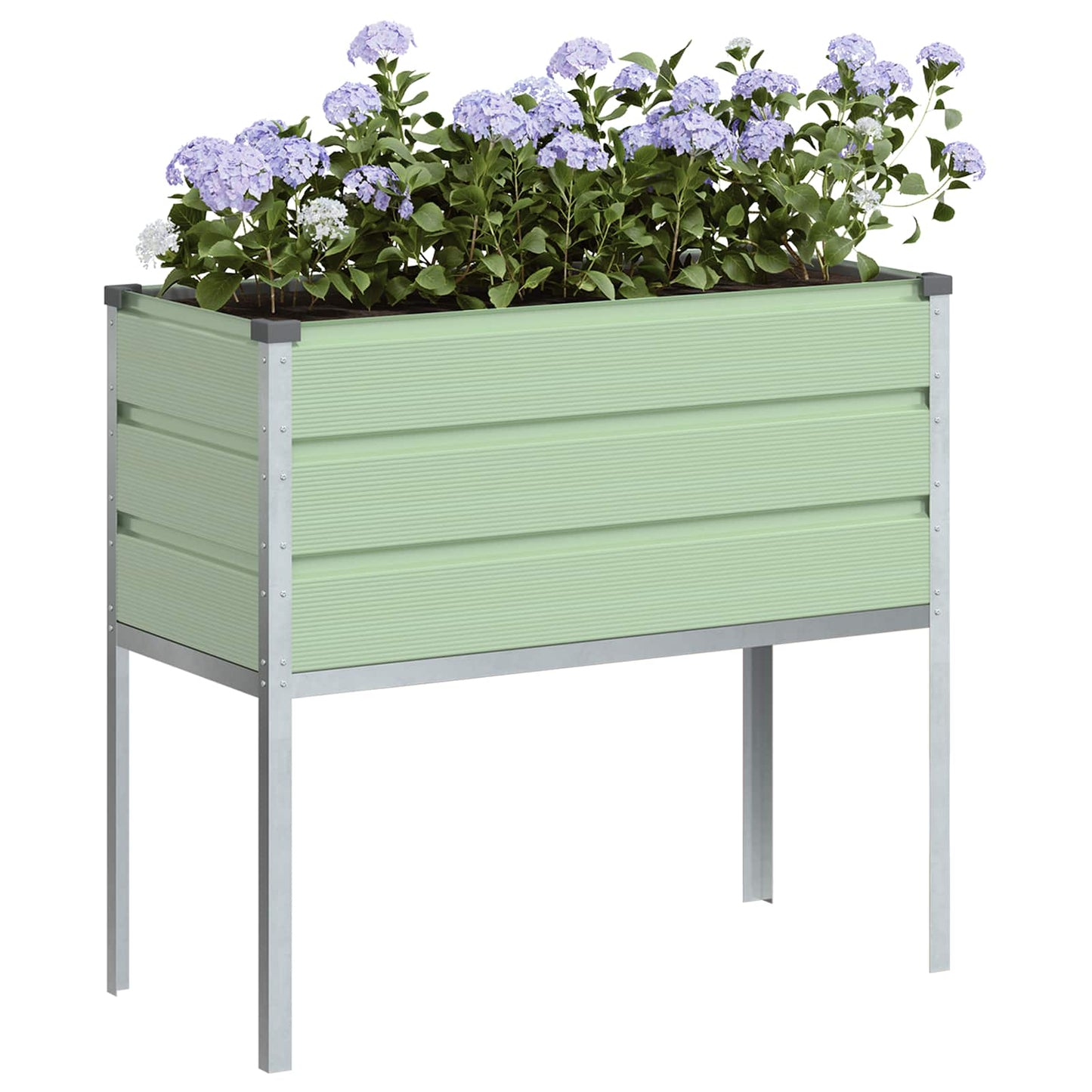 vidaXL Γλάστρα Παστέλ Πράσινο 100 x 45 x 90 εκ. Επικαλυμμένος Χάλυβας