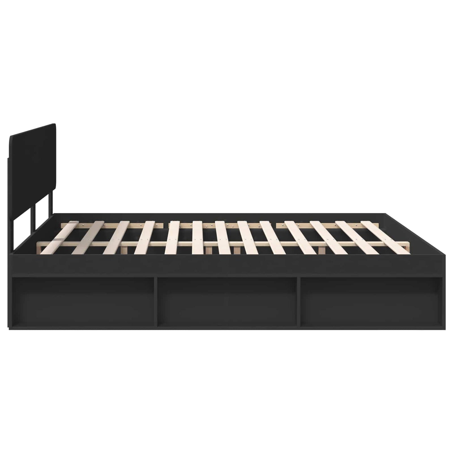 vidaXL Σκελετός Κρεβατιού Μαύρο 200 x 200 cm Στερεά ξυλεία πεύκου