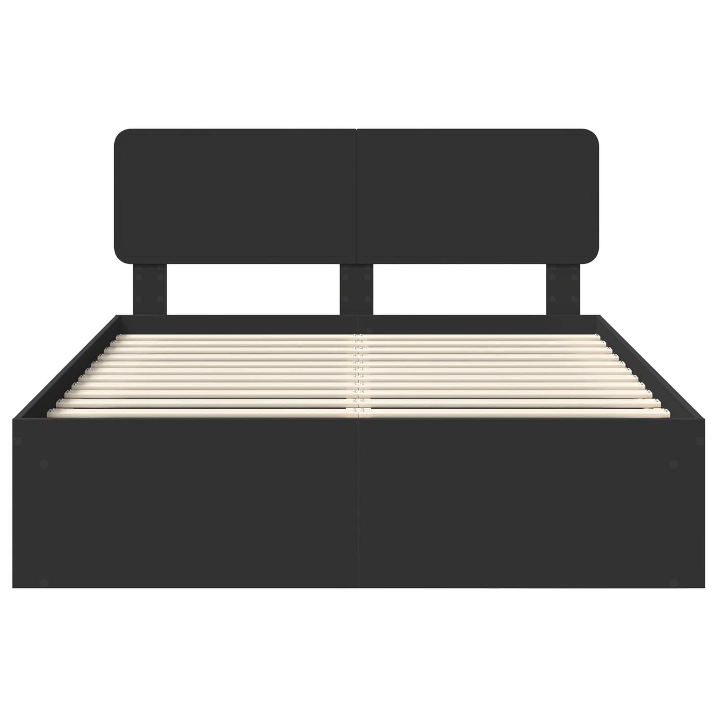 vidaXL Σκελετός Κρεβατιού Μαύρο 160 x 200 cm Στερεά ξυλεία πεύκου