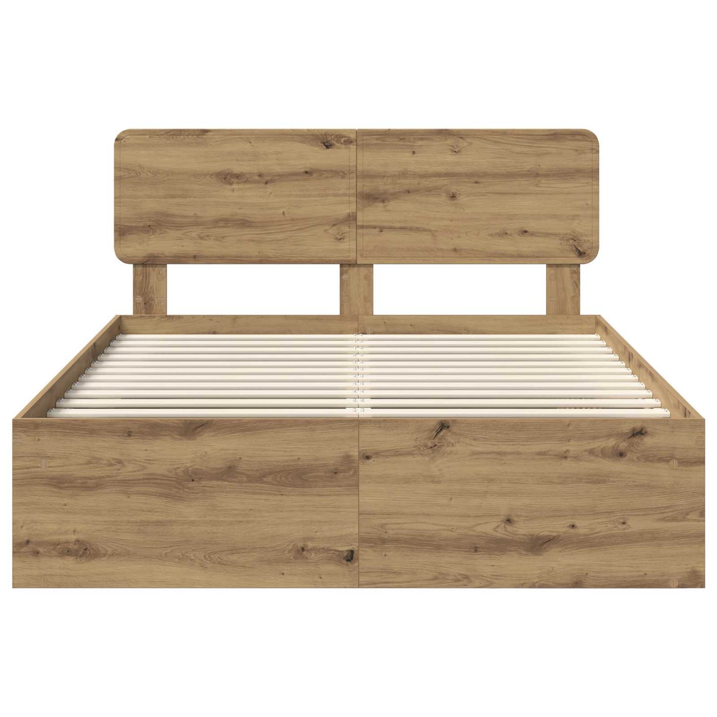 vidaXL Σκελετός Κρεβατιού Καρυδιά Χειροποίητης Εργασίας 150 x 200 cm