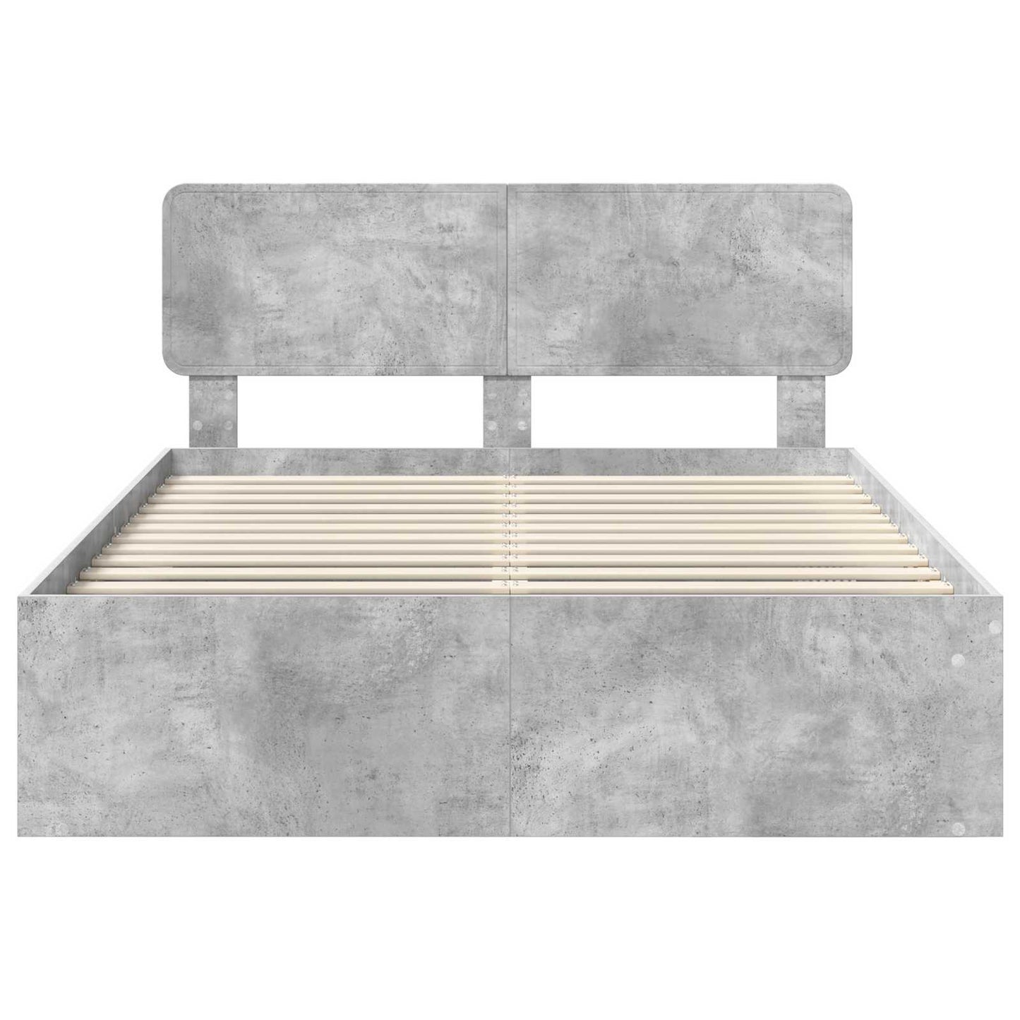 vidaXL Σκελετός Κρεβατιού Σκυρόδεμα 140 x 190 cm Στερεά ξυλεία πεύκου