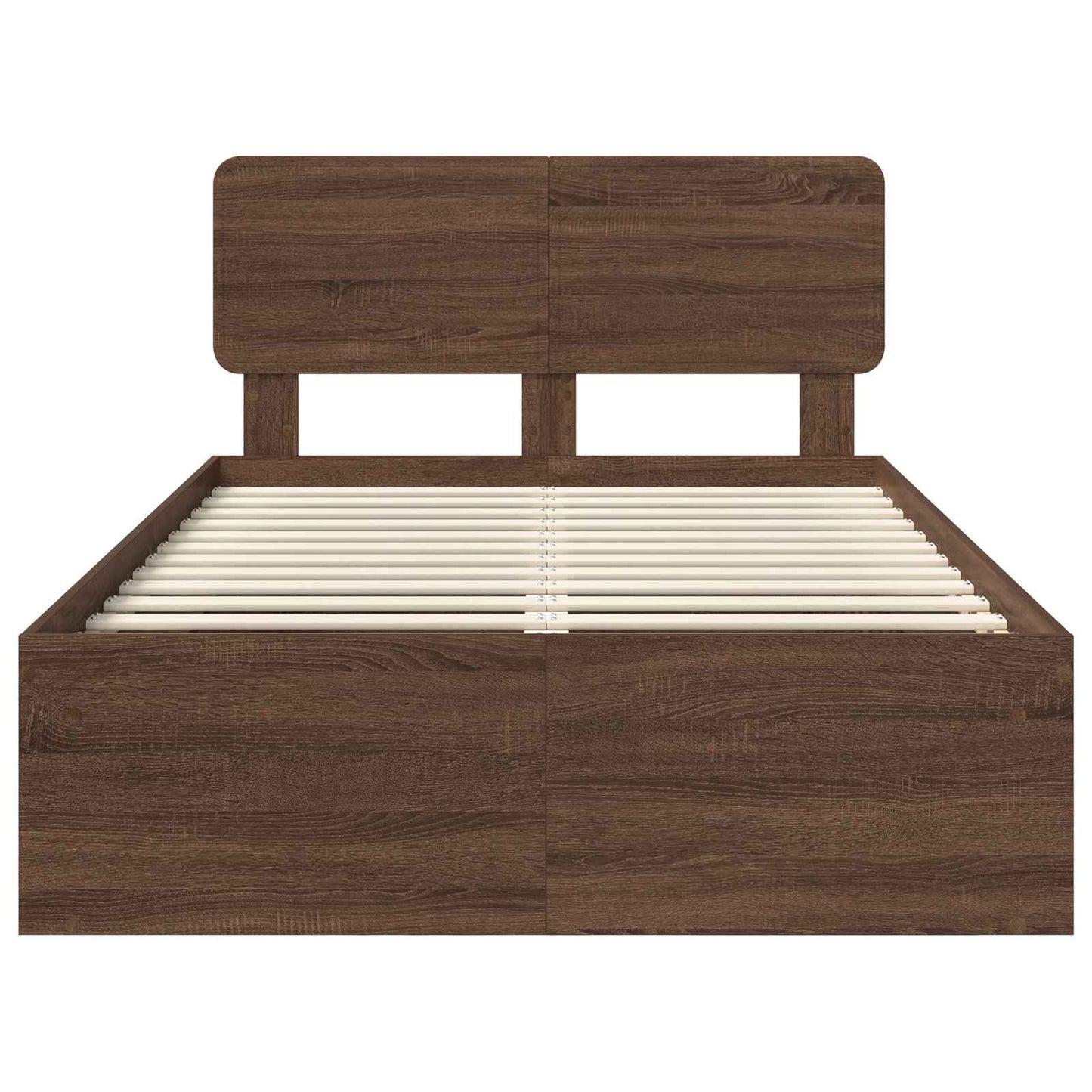 vidaXL Σκελετός Κρεβατιού Καφέ δρυς 120 x 190 cm Στερεά ξυλεία πεύκου