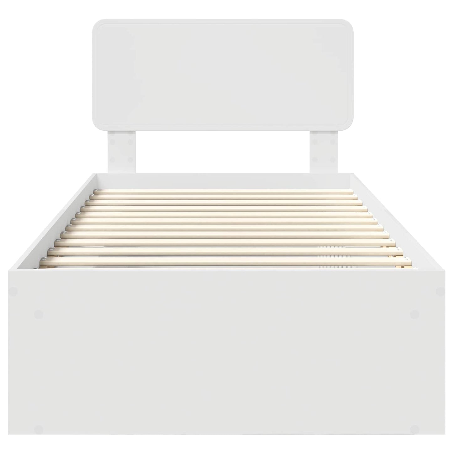 vidaXL Σκελετός Κρεβατιού Λευκό 90 x 200 cm Στερεά ξυλεία πεύκου