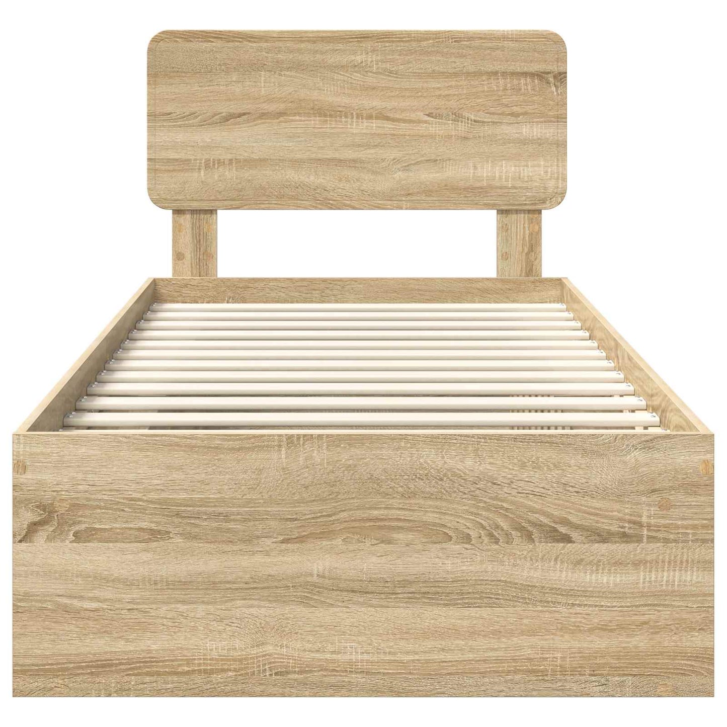 vidaXL Σκελετός Κρεβατιού Δρύς Sonoma 90 x 200 cm Στερεά ξυλεία πεύκου