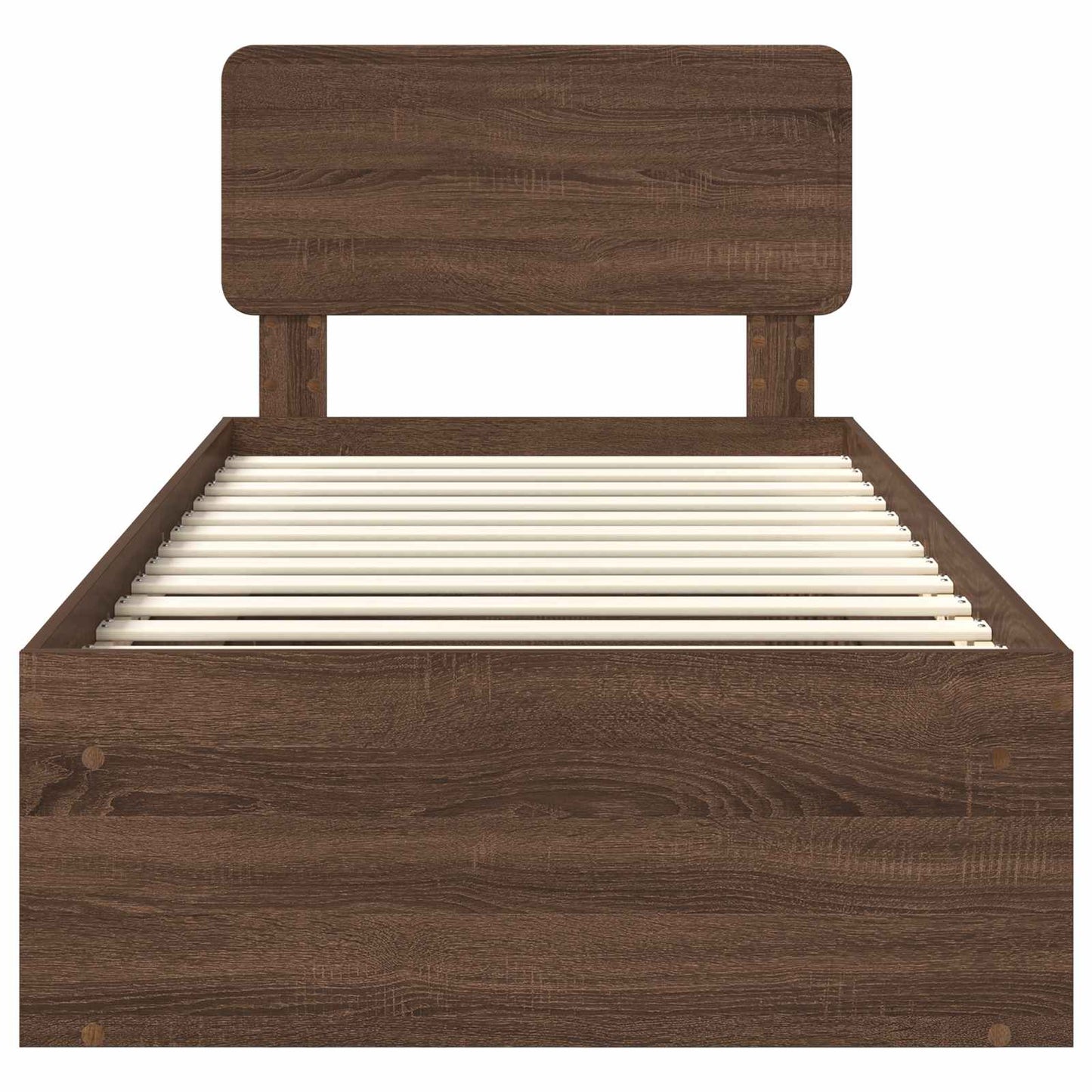 vidaXL Σκελετός Κρεβατιού Καφέ δρυς 75 x 190 cm Στερεά ξυλεία πεύκου