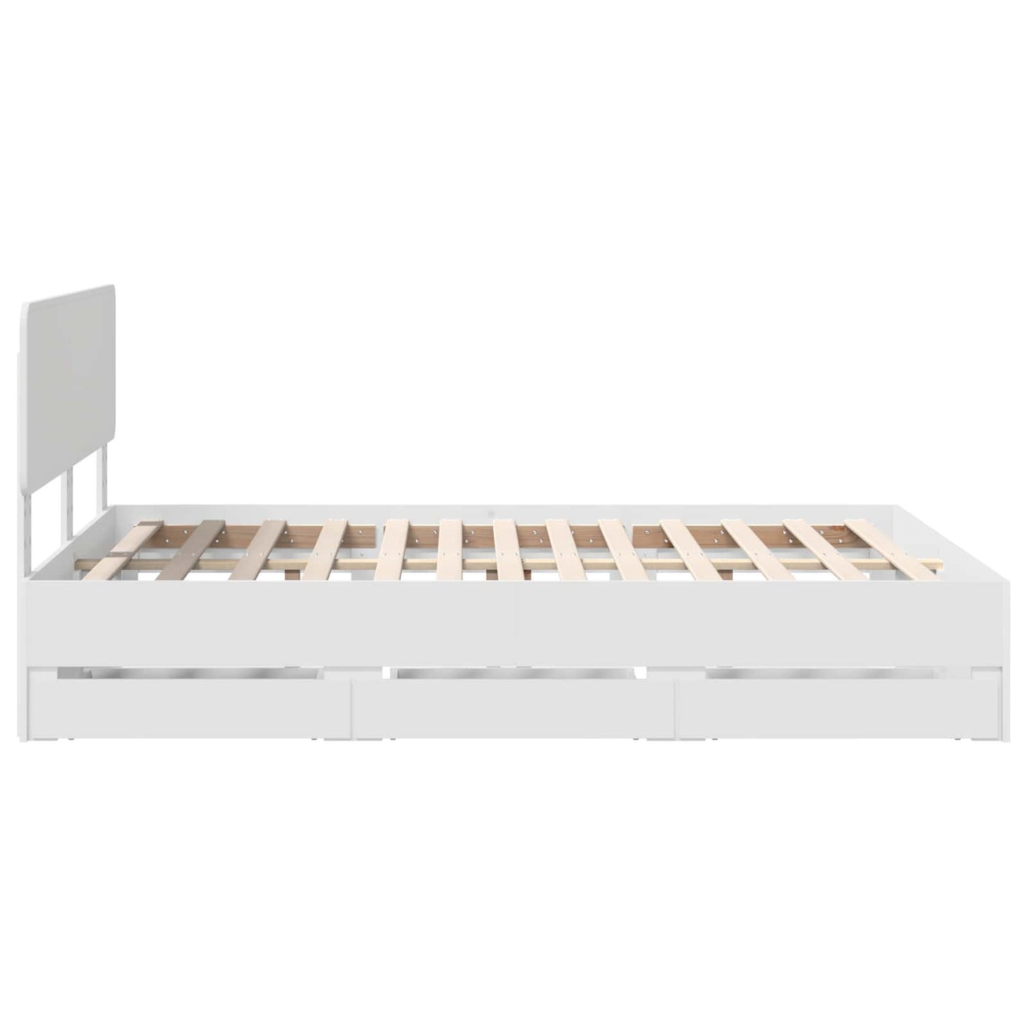 vidaXL Σκελετός Κρεβατιού Λευκό 150 x 200 cm Μηχανήματος Ξύλο