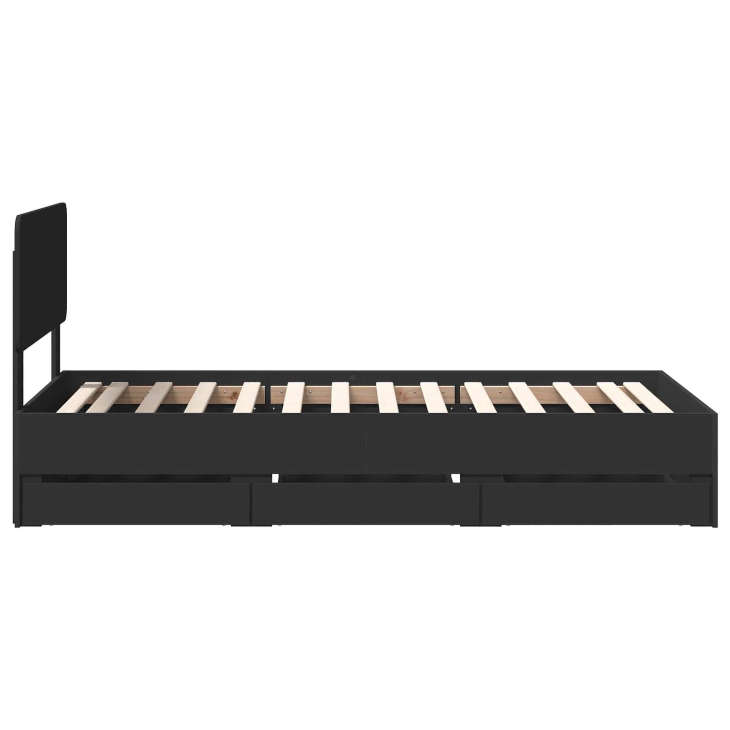 vidaXL Σκελετός Κρεβατιού Μαύρο 100 x 200 cm Μηχανήματος Ξύλο