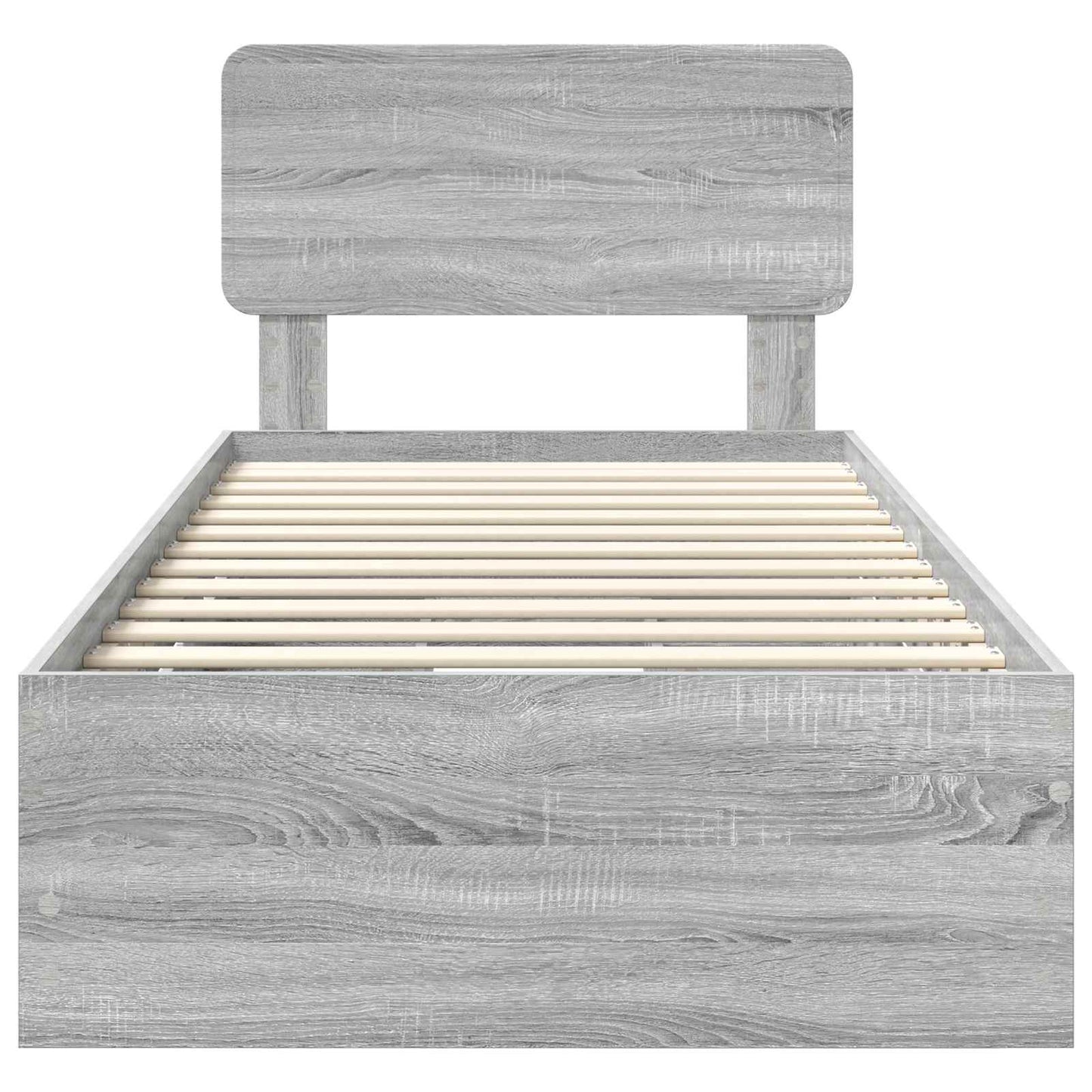 vidaXL Σκελετός Κρεβατιού Γκρίζο Σονομα 100 x 200 cm Μηχανήματος Ξύλο