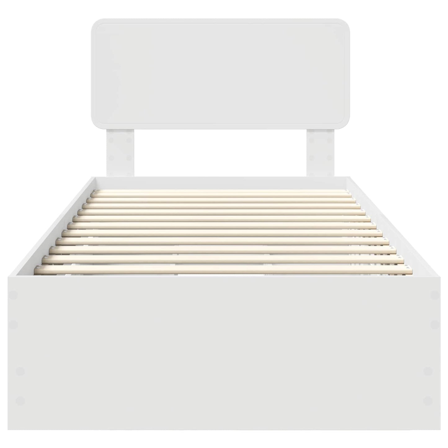vidaXL Σκελετός Κρεβατιού Λευκό 90 x 200 cm Μηχανήματος Ξύλο