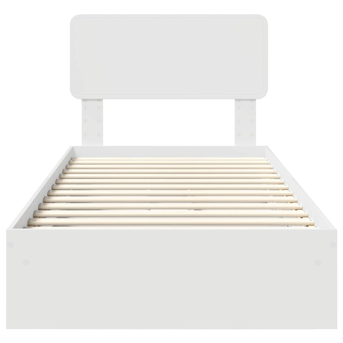 vidaXL Κρεβάτι Αποθήκης Λευκό 100 x 200 cm Επεξεργασμένο ξύλο