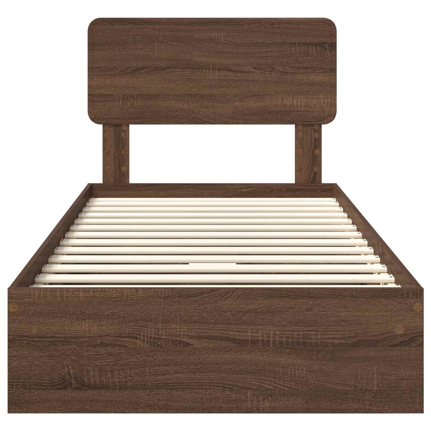 vidaXL Κρεβάτι Αποθήκης Καφέ δρυς 75 x 190 cm Επεξεργασμένο ξύλο