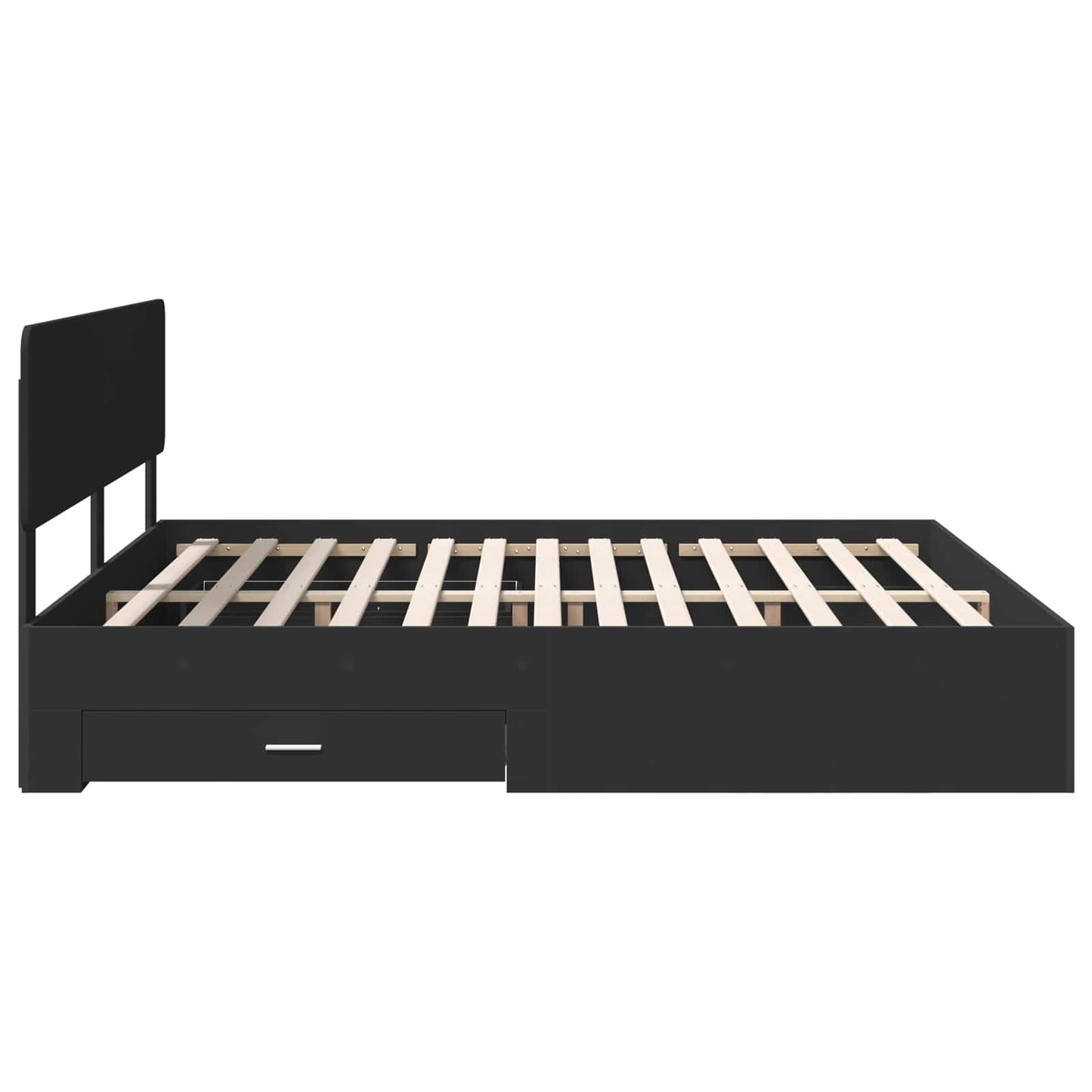 vidaXL Σκελετός Κρεβατιού Μαύρο 200 x 200 cm Επεξεργασμένο ξύλο