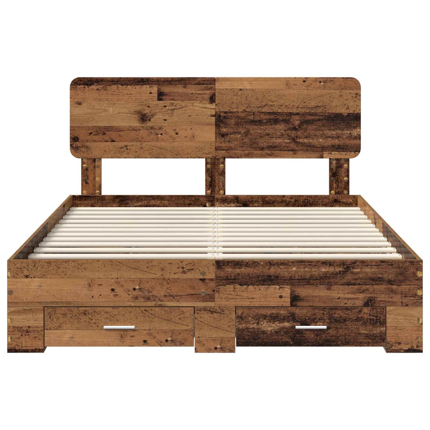 vidaXL Σκελετός Κρεβατιού Παλιό ξύλο 140 x 190 cm Επεξεργασμένο ξύλο