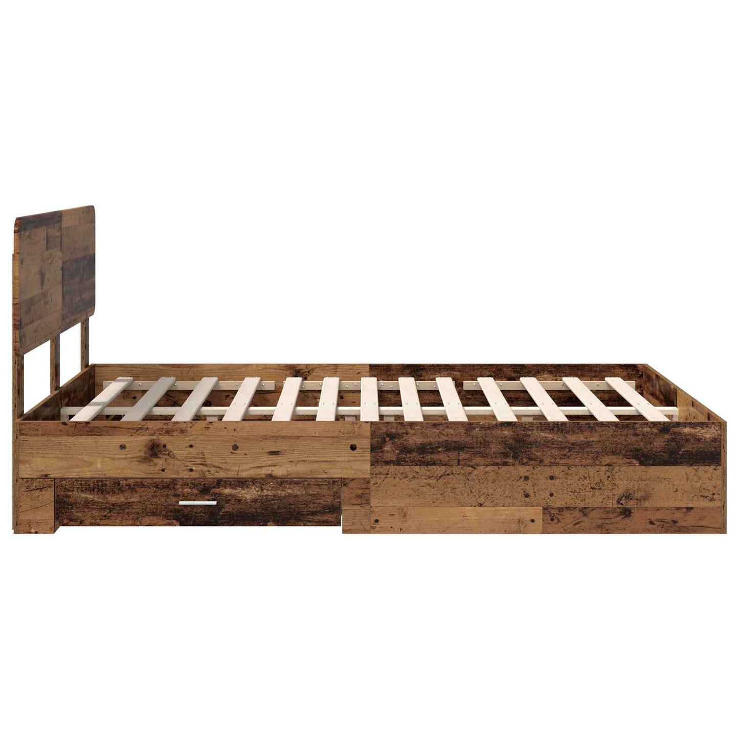 vidaXL Σκελετός Κρεβατιού Παλιό ξύλο 140 x 190 cm Επεξεργασμένο ξύλο