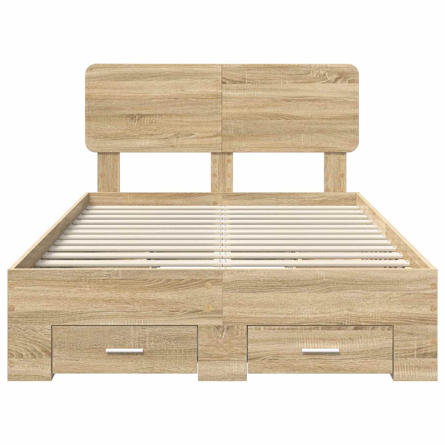 vidaXL Σκελετός Κρεβατιού Δρύς Sonoma 135 x 190 cm Επεξεργασμένο ξύλο