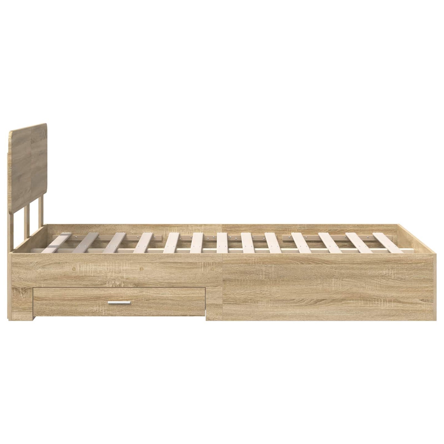vidaXL Σκελετός Κρεβατιού Δρύς Sonoma 135 x 190 cm Επεξεργασμένο ξύλο