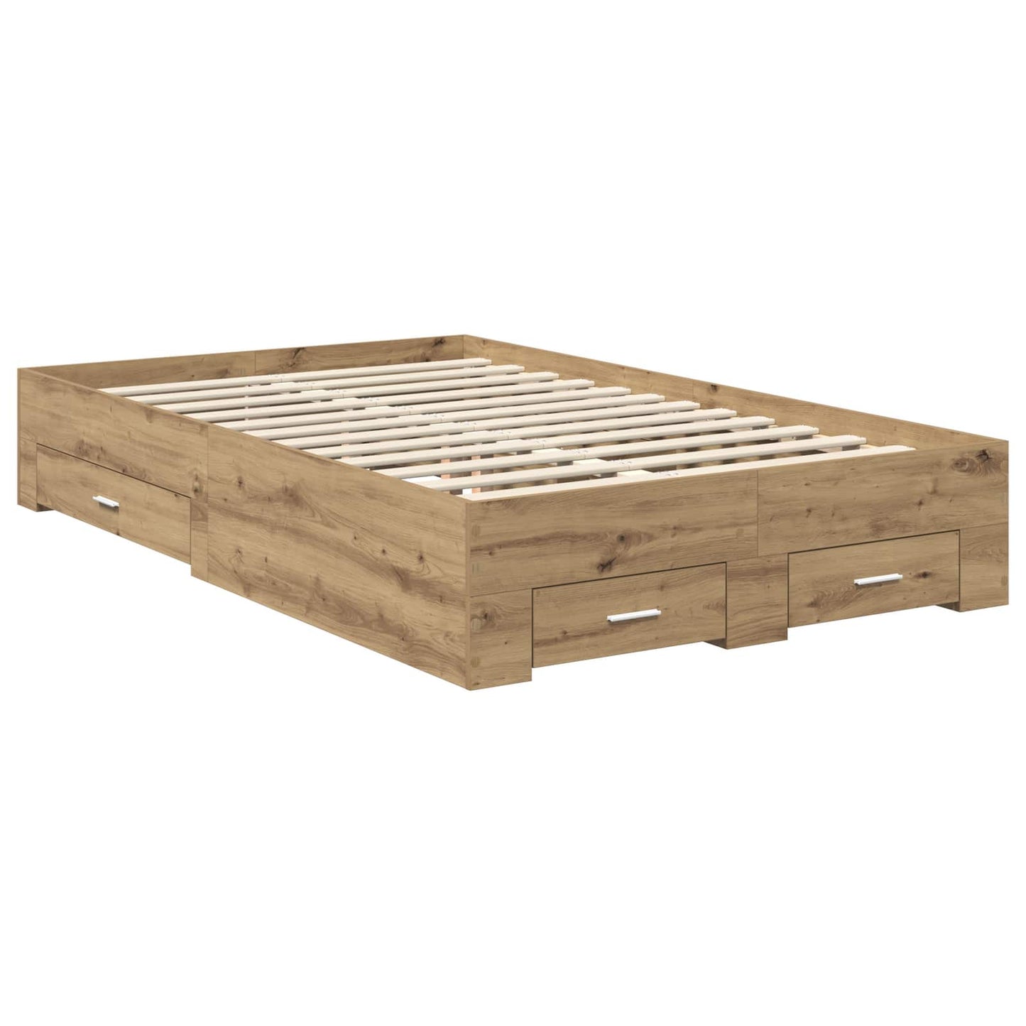 vidaXL Σκελετός Κρεβατιού Artisan Oak 135 x 190 cm Επεξεργασμένο ξύλο
