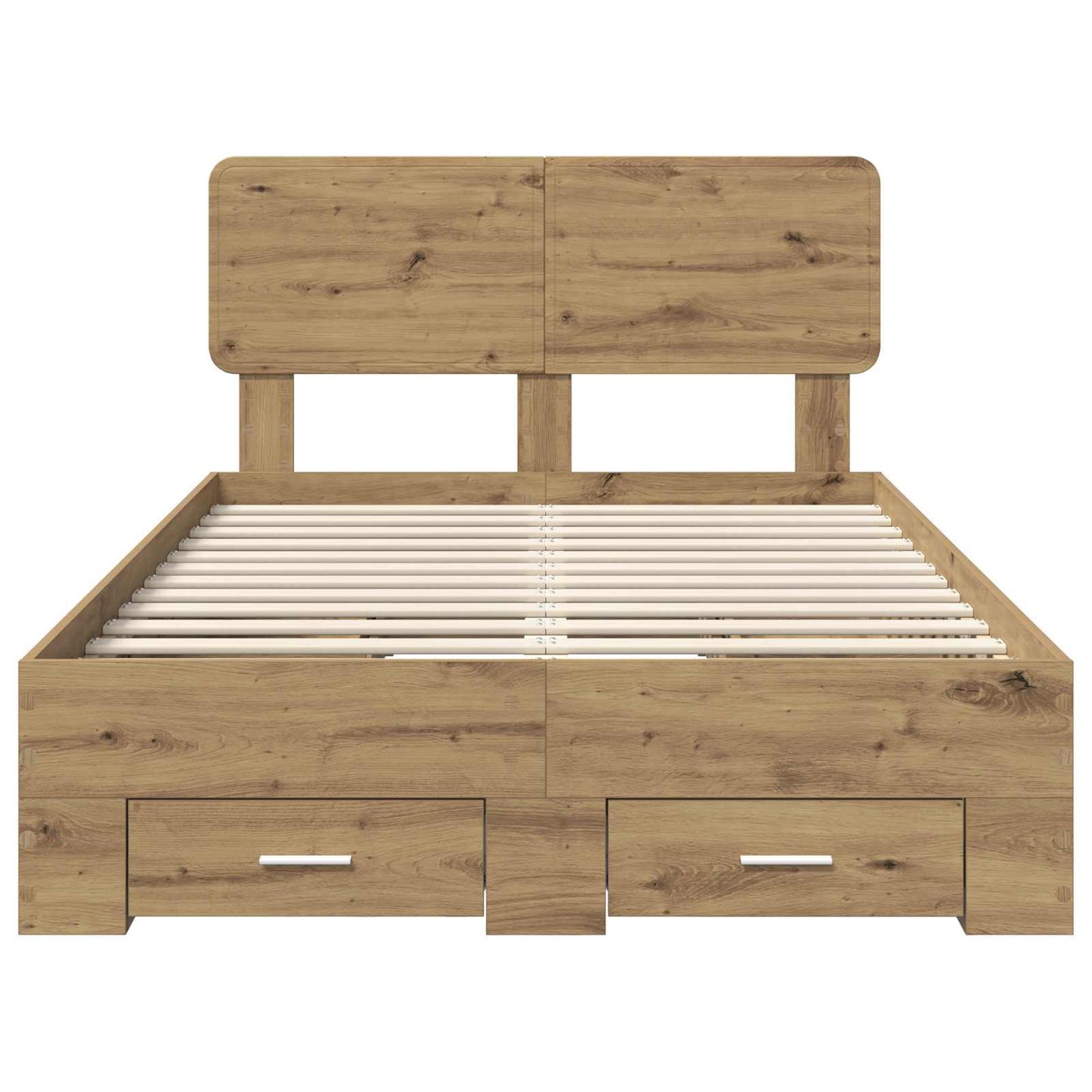 vidaXL Σκελετός Κρεβατιού Artisan Oak 135 x 190 cm Επεξεργασμένο ξύλο