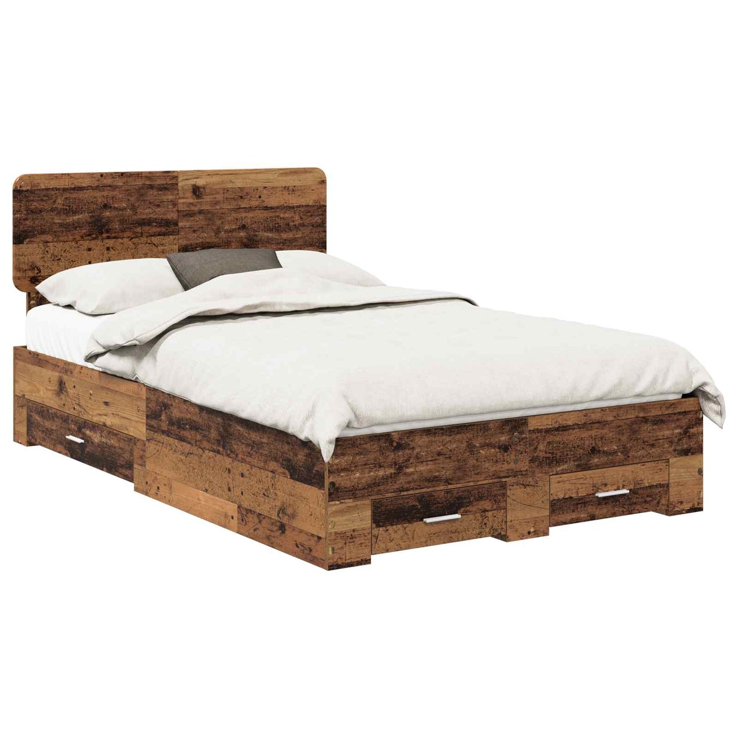 vidaXL Σκελετός Κρεβατιού Παλιό ξύλο 120 x 190 cm Επεξεργασμένο ξύλο
