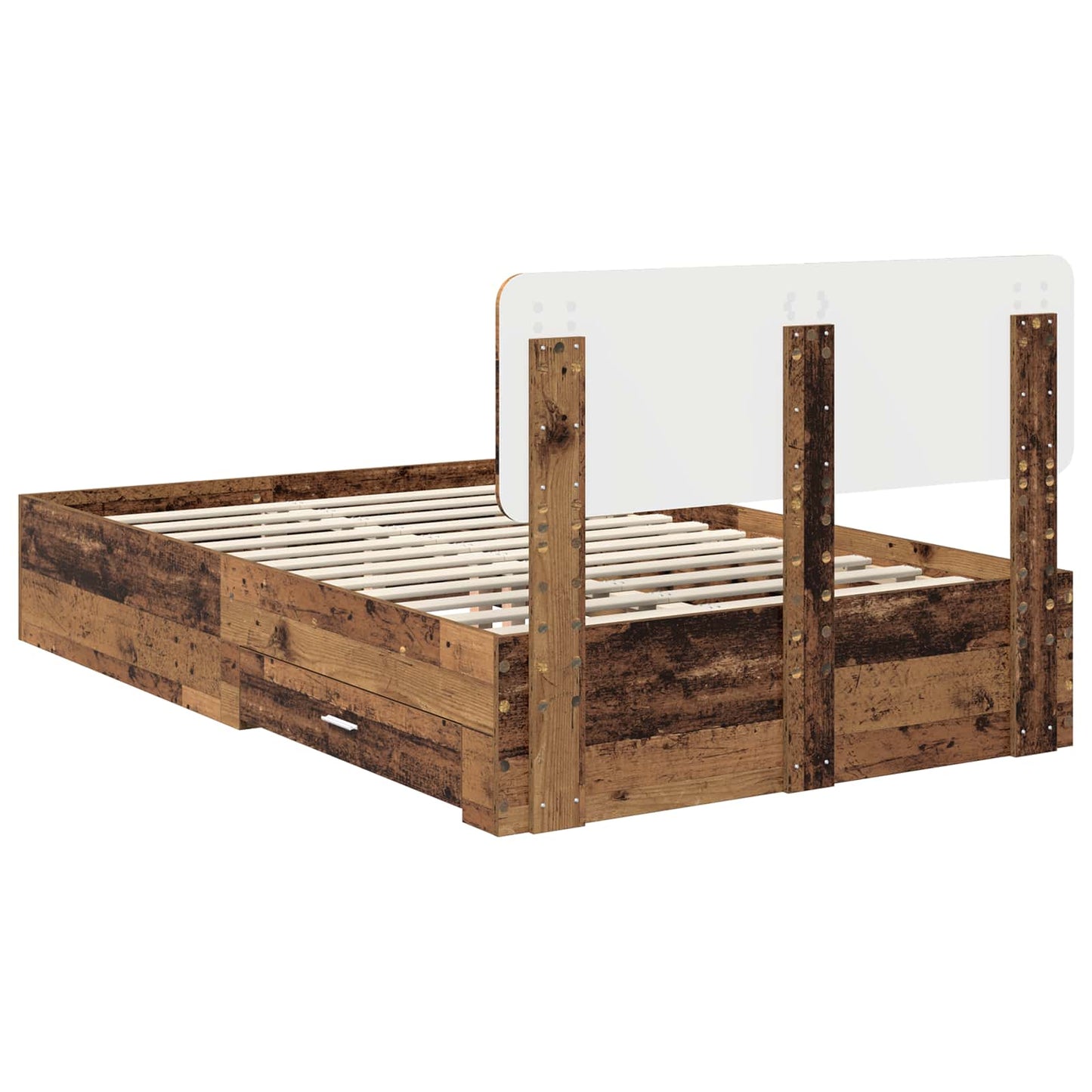 vidaXL Σκελετός Κρεβατιού Παλιό ξύλο 120 x 190 cm Επεξεργασμένο ξύλο