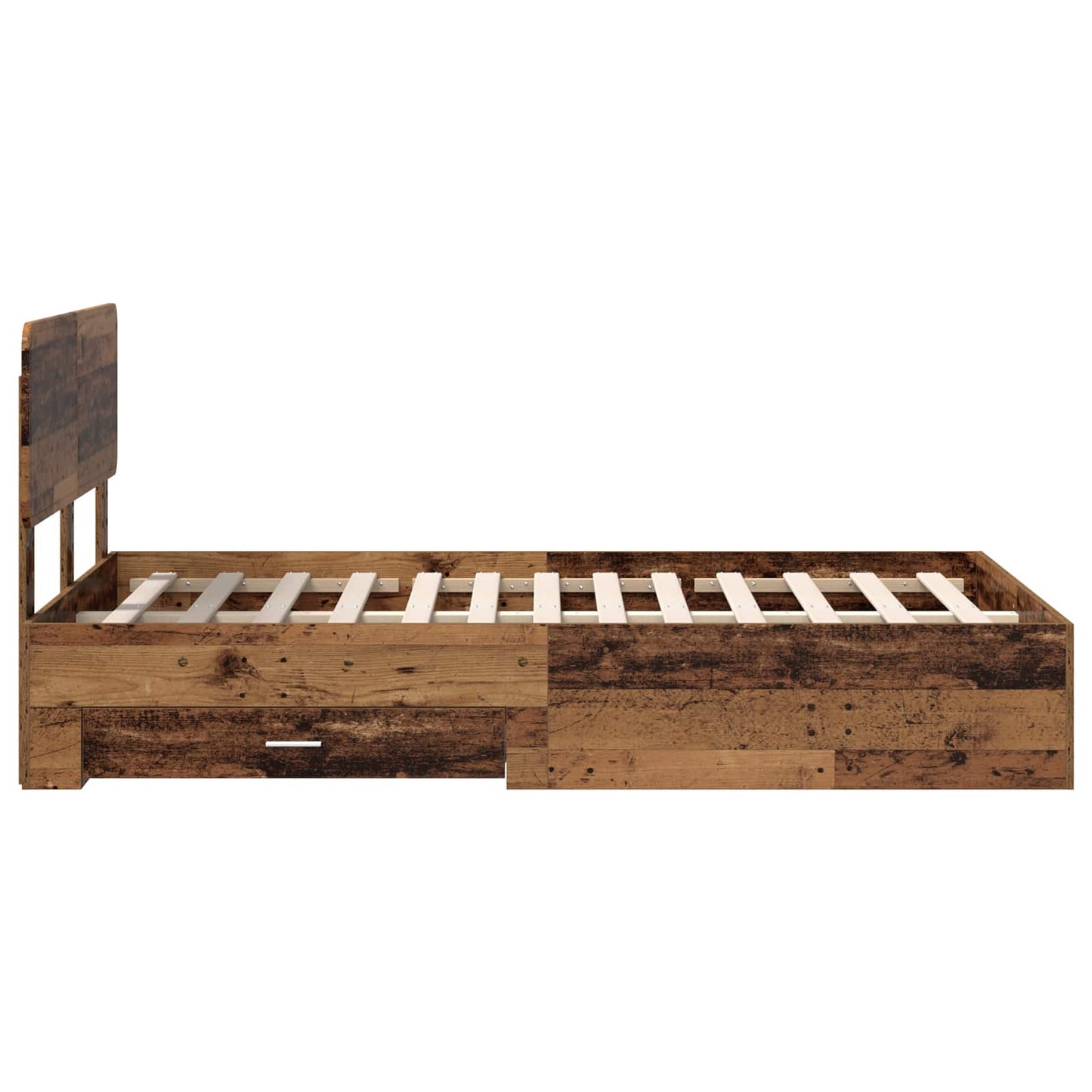 vidaXL Σκελετός Κρεβατιού Παλιό ξύλο 120 x 190 cm Επεξεργασμένο ξύλο