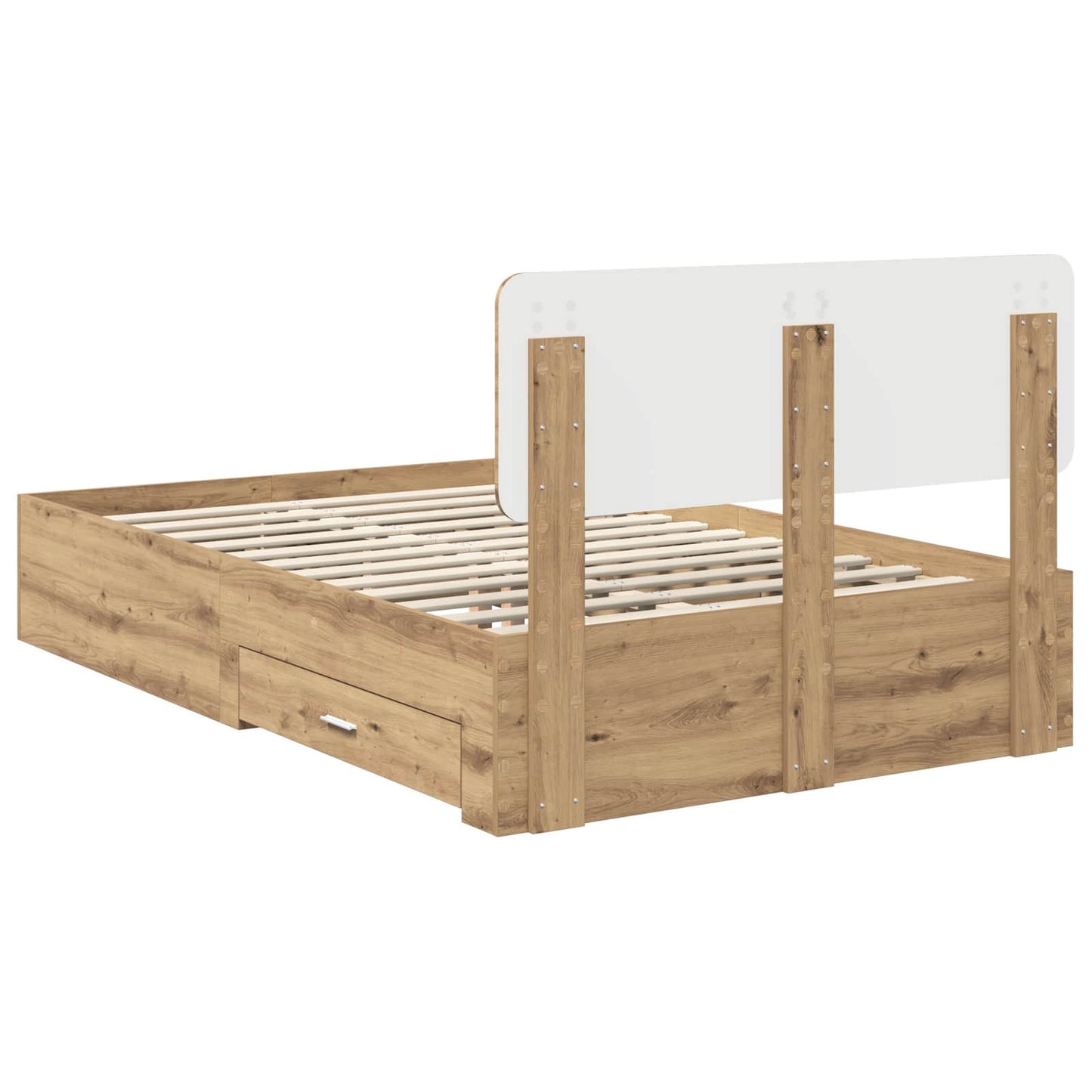 vidaXL Σκελετός Κρεβατιού Artisan Oak 120 x 190 cm Επεξεργασμένο ξύλο