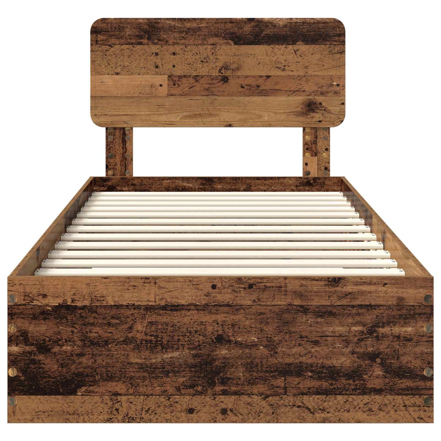 vidaXL Σκελετός Κρεβατιού Παλιό ξύλο 90 x 200 cm Επεξεργασμένο ξύλο